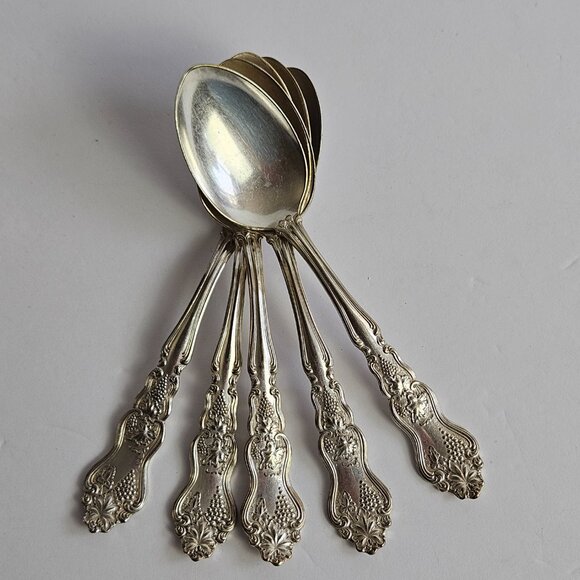 Antique Moselle Tablespoon Intl. Silver 1906 Silverplate Set of 5 Teaspoons - Picture 11 of 12